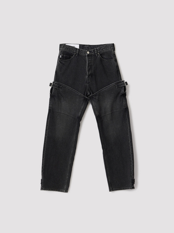 LADIES BOOTS DETAIL DENIM PANTS