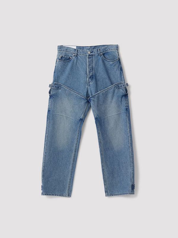 LADIES BOOTS DETAIL DENIM PANTS