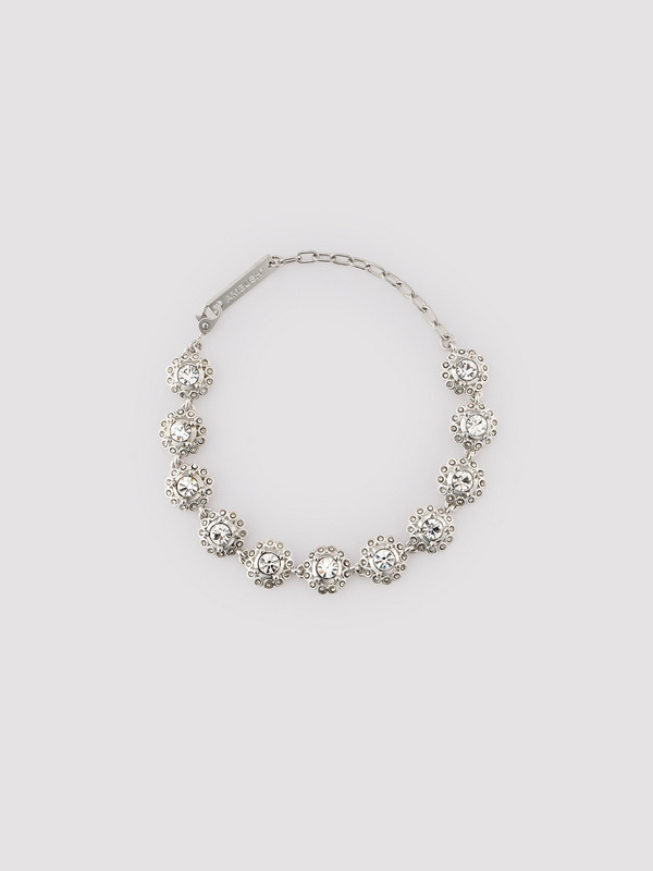 CRYSTAL FLOWER LINK BRACELET
