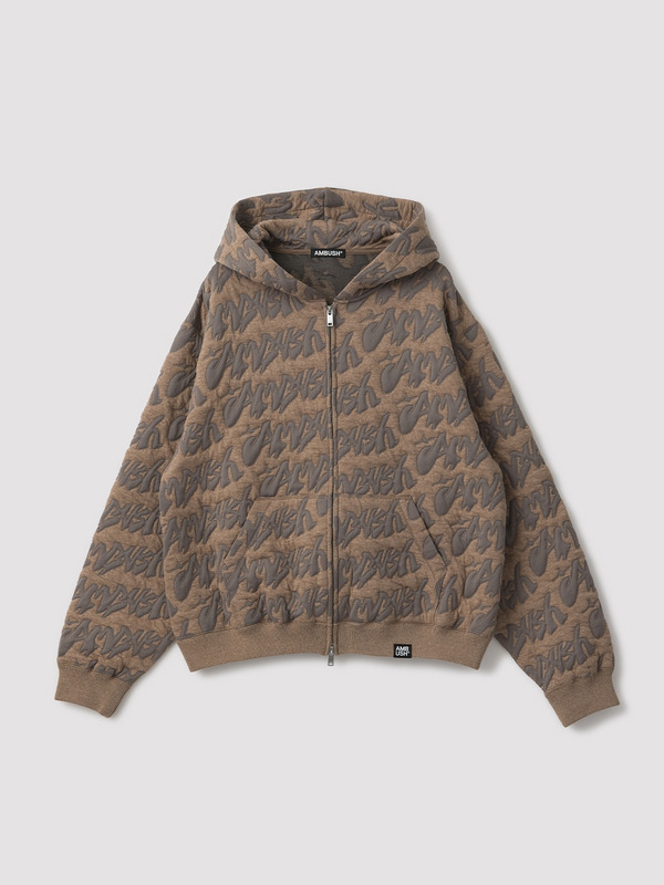 STICKERS LOGO JACQUARD ZIP HOODIE