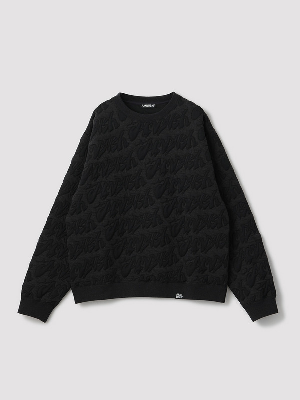 STICKERS LOGO JACQUARD CREW NECK