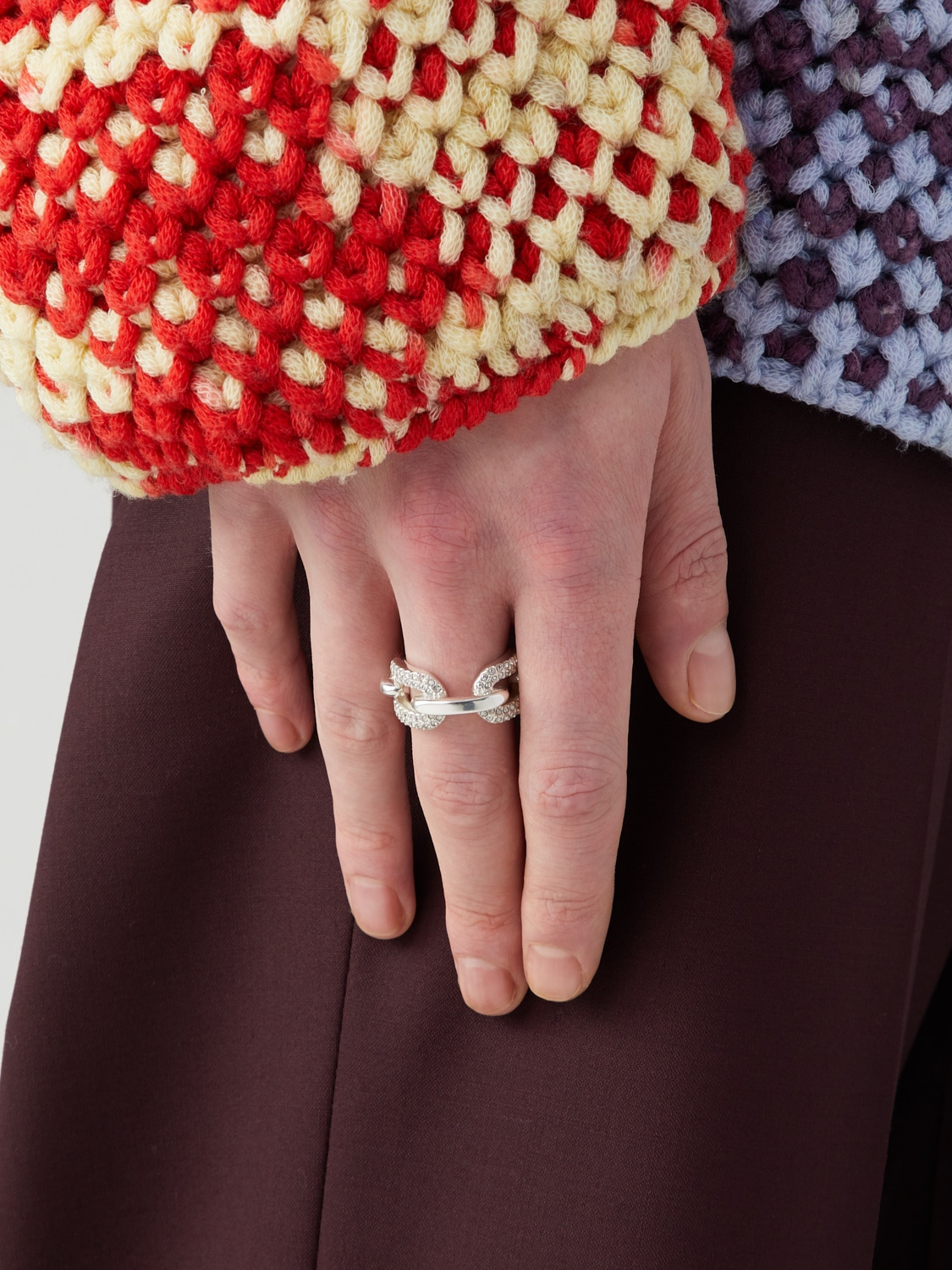 CHAIN RING 2 (CRYSTAL) 詳細画像 Silver 2