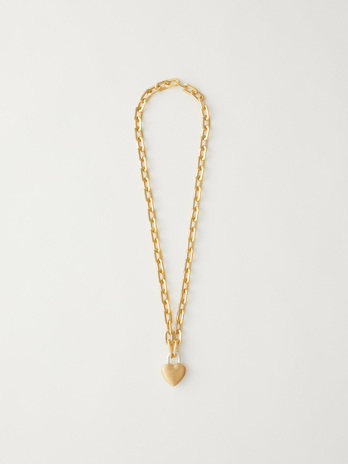 SMALL HEART PADLOCK CHAIN NECKLACE 詳細画像 Gold 1