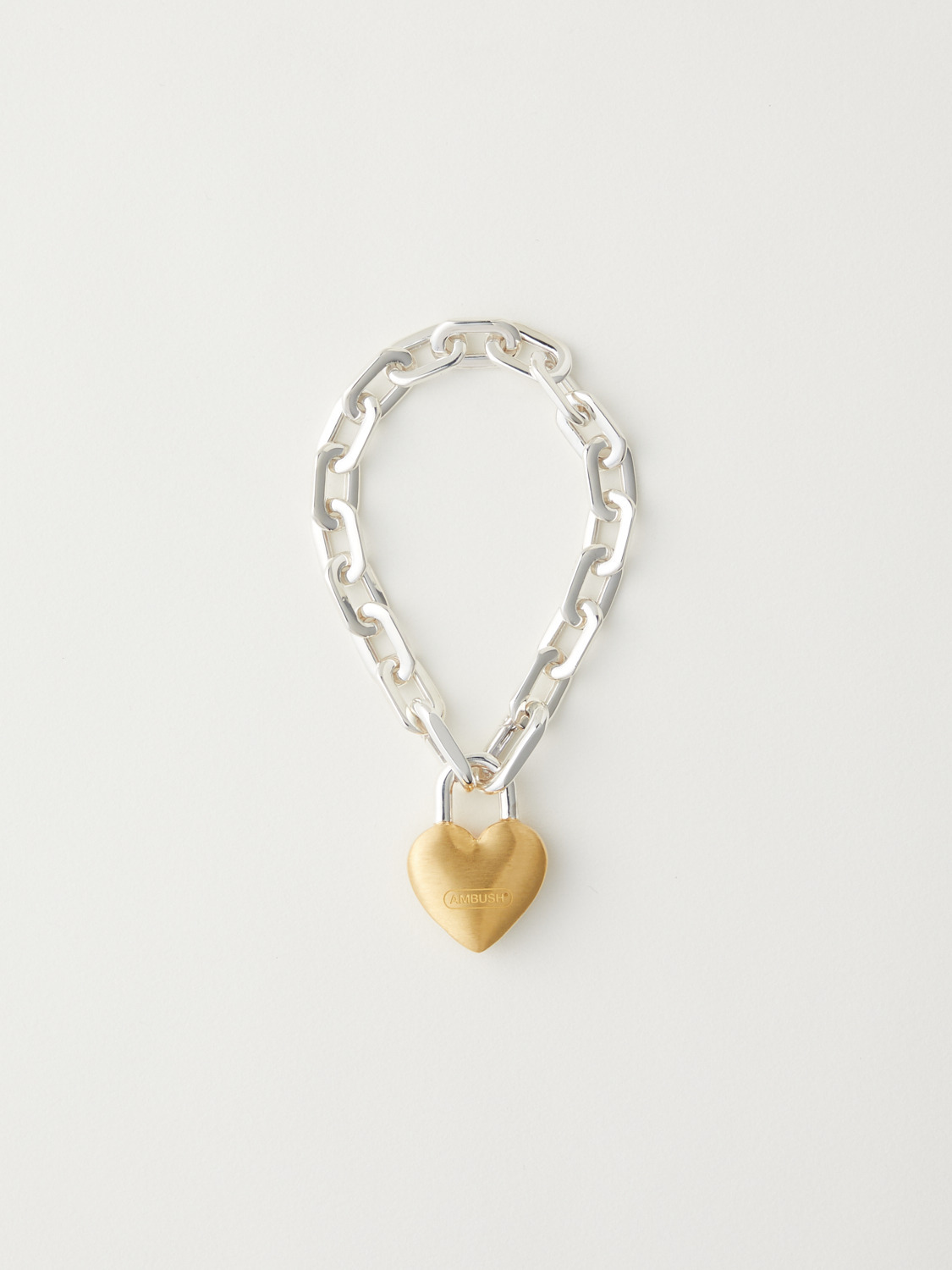 SMALL HEART PADLOCK CHAIN BRACELET 詳細画像 Silver 1