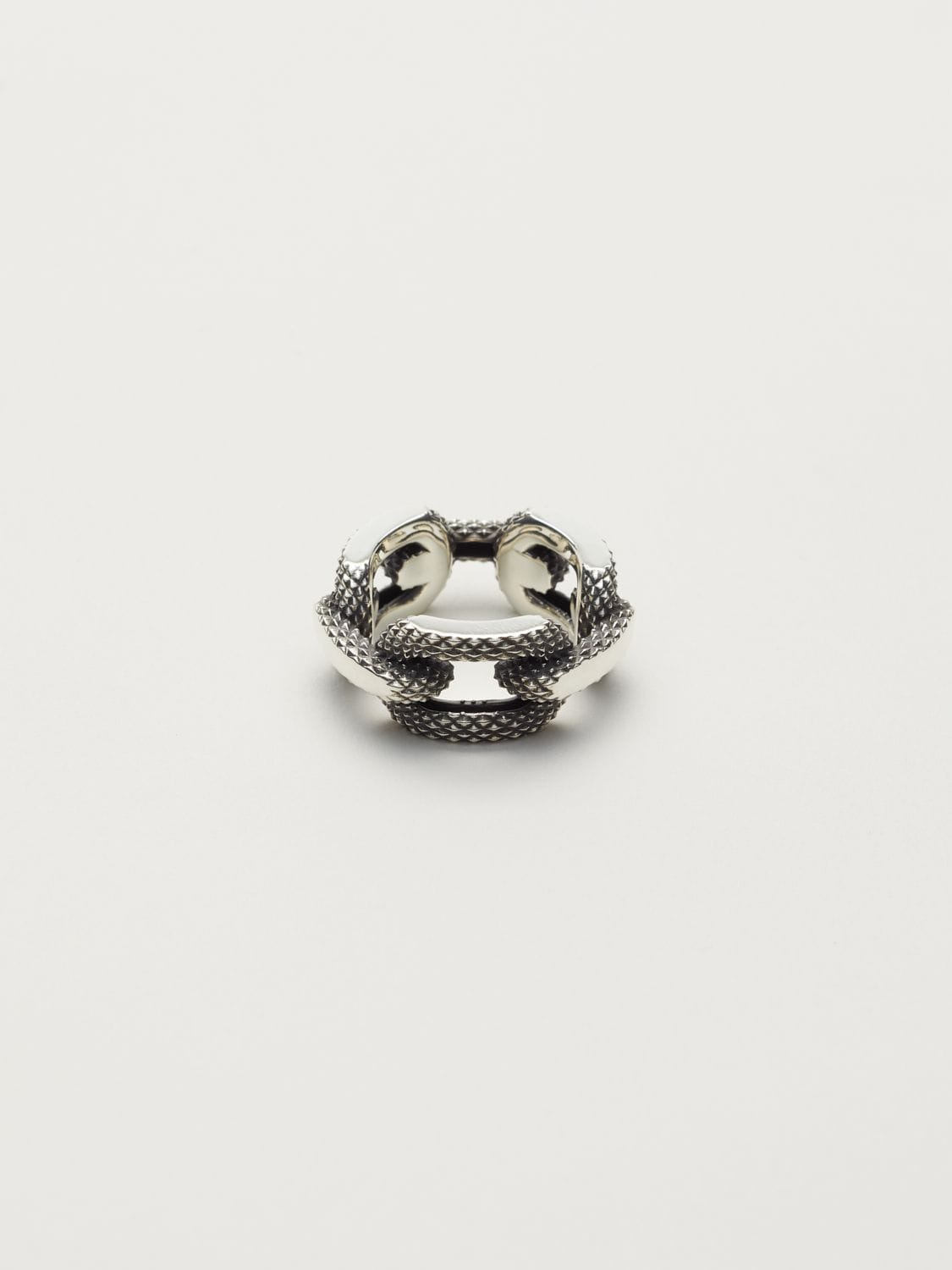 TEXTURED CHAIN RING 詳細画像 Silver 1