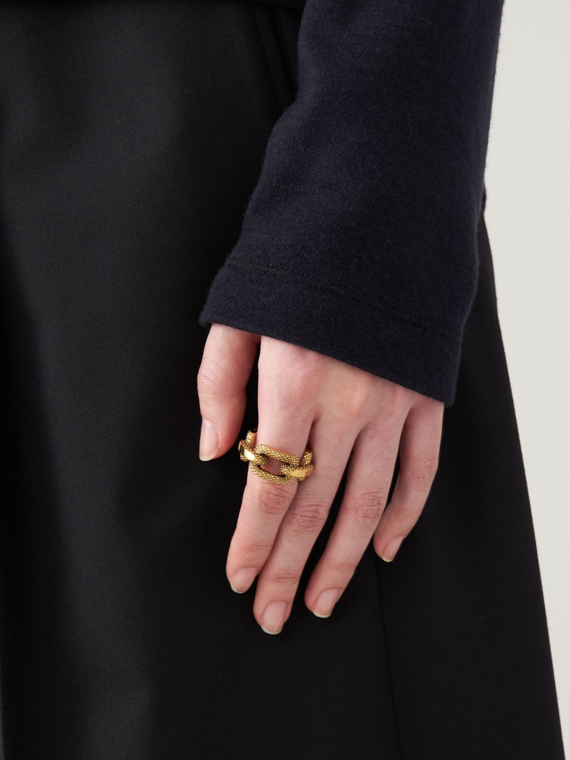 TEXTURED CHAIN RING 詳細画像 Gold 3