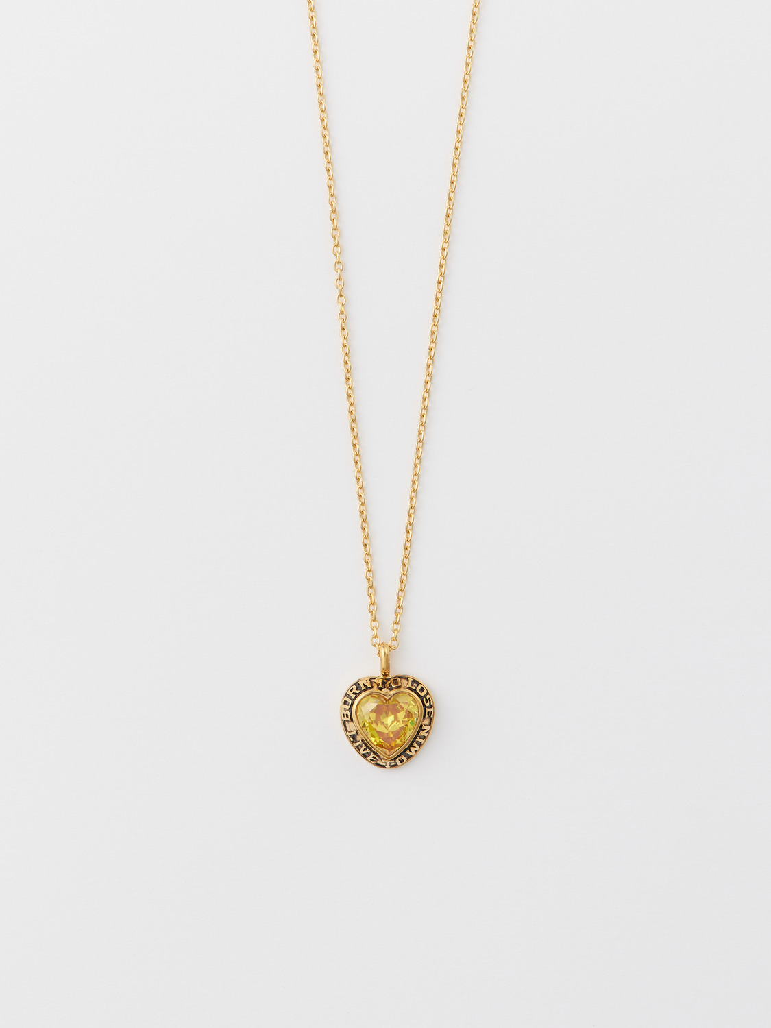 HEART CLASS RING CHARM NECKLACE 詳細画像 Yellow 1