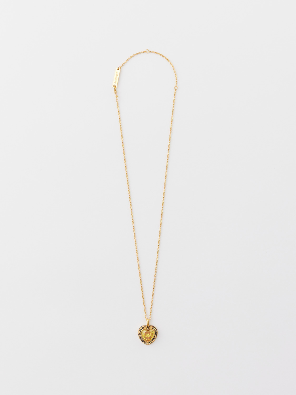 HEART CLASS RING CHARM NECKLACE 詳細画像 Yellow 2