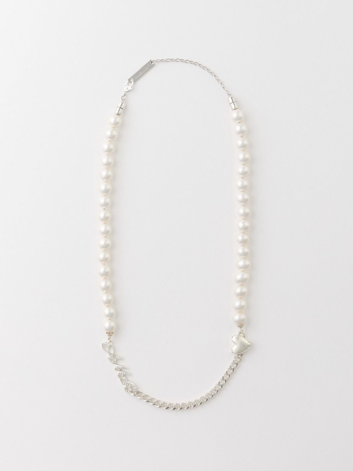 PEARL CHAIN MIX NECKLACE 詳細画像 Silver 1