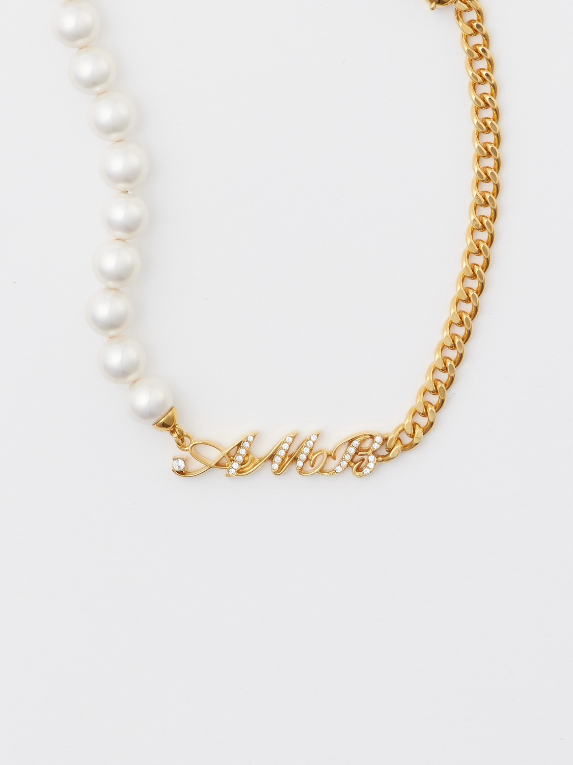 PEARL CHAIN MIX NECKLACE 詳細画像 Gold 2