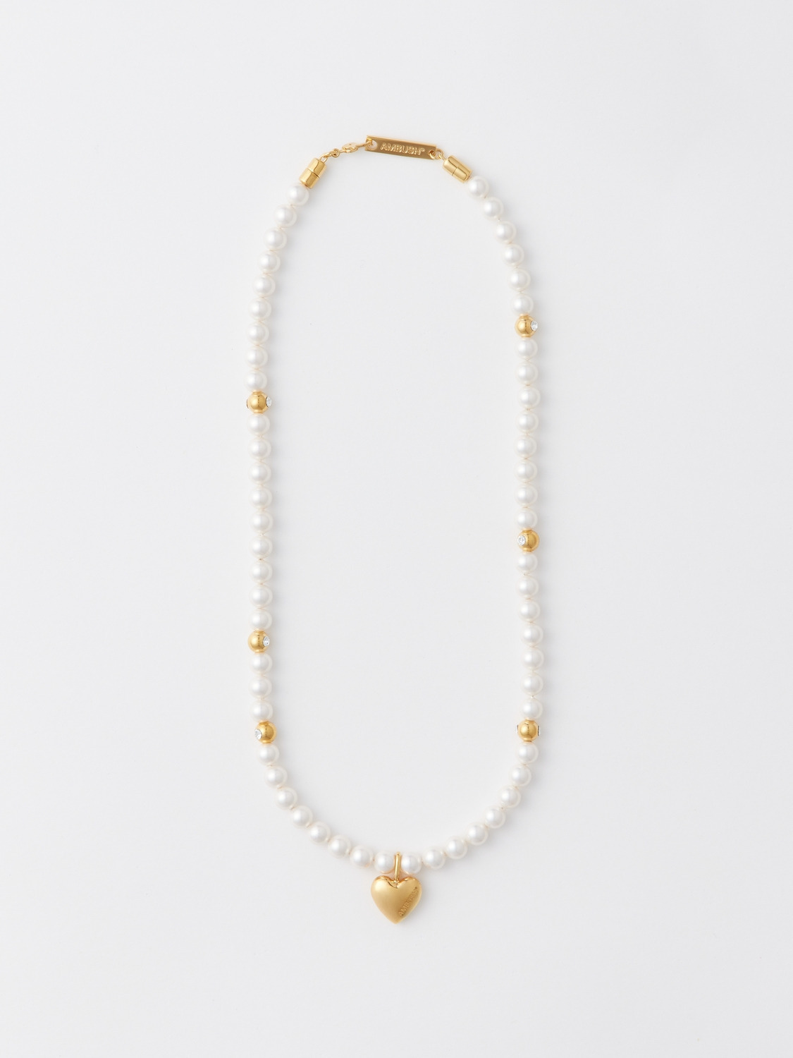 HEART CHARM PEARL NECKLACE 詳細画像 Gold 1