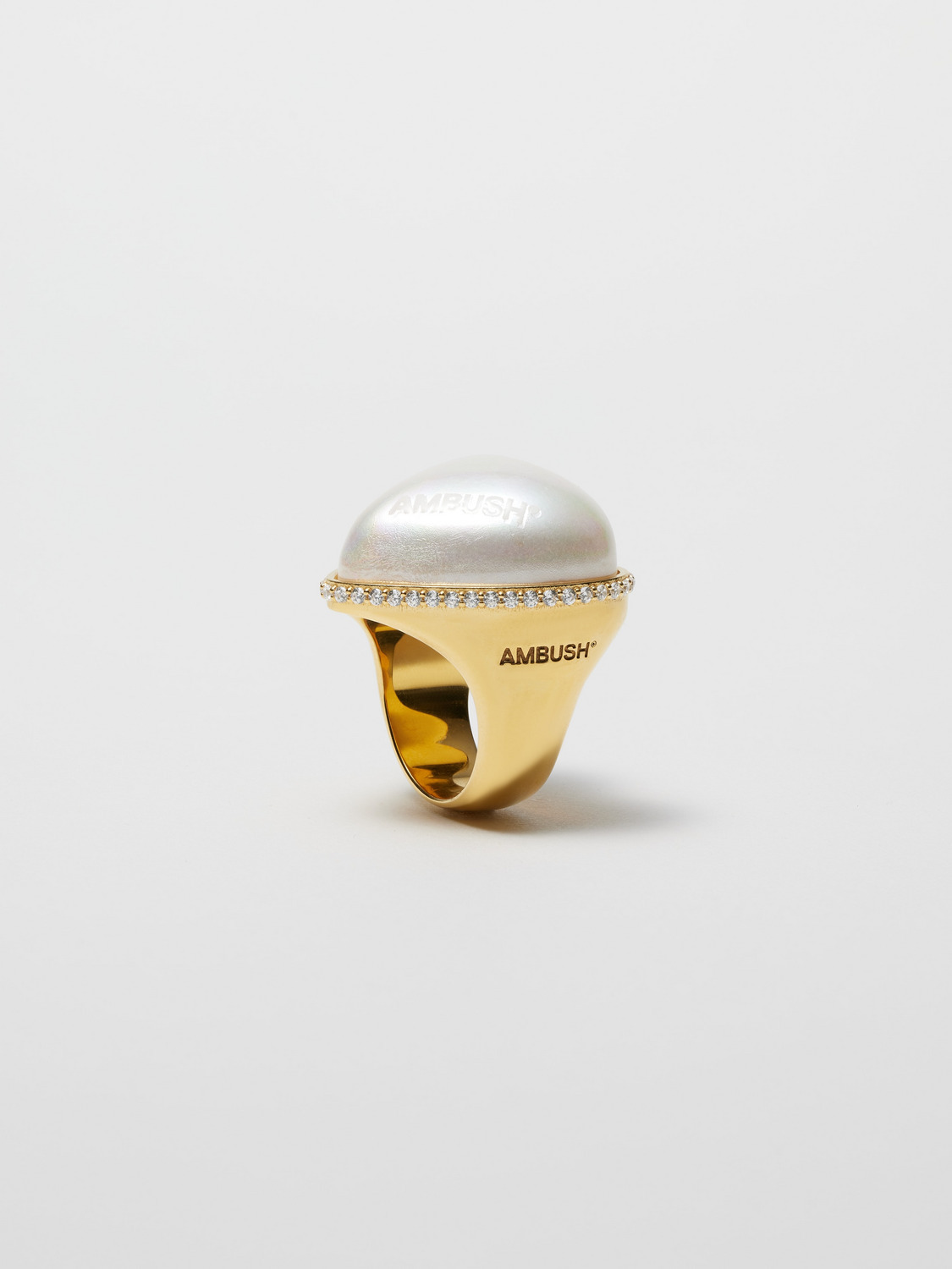 LARGE PEARL HEART RING 詳細画像 Gold 1