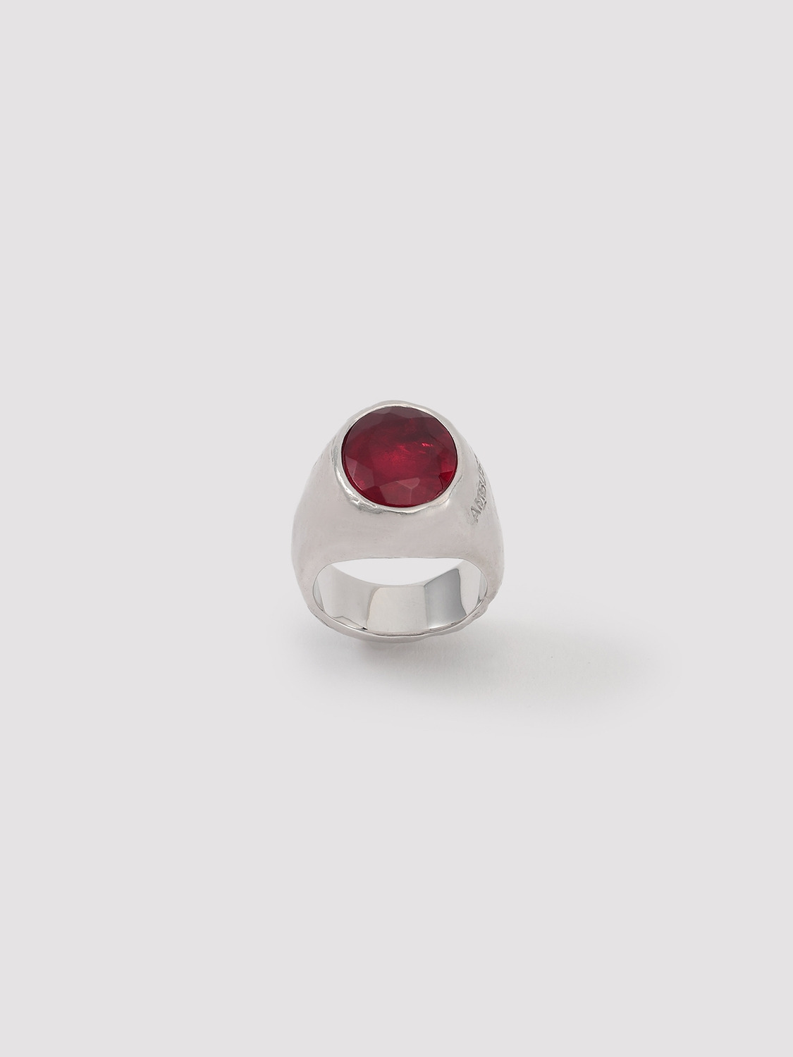 OVAL CUT STONE RING 詳細画像 Red 2
