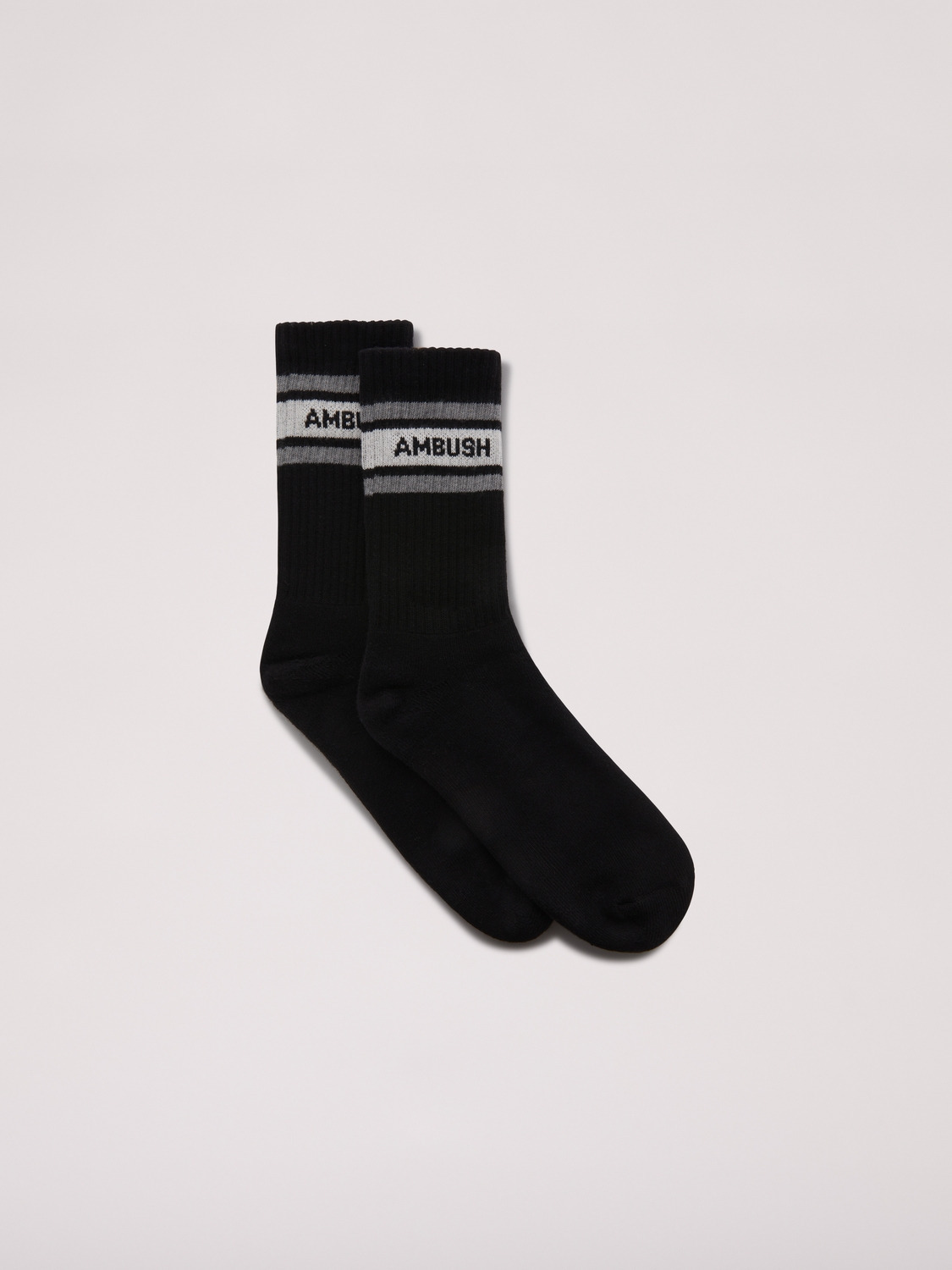 SPORT LOGO SOCKS 詳細画像 Black&times;Grey 1