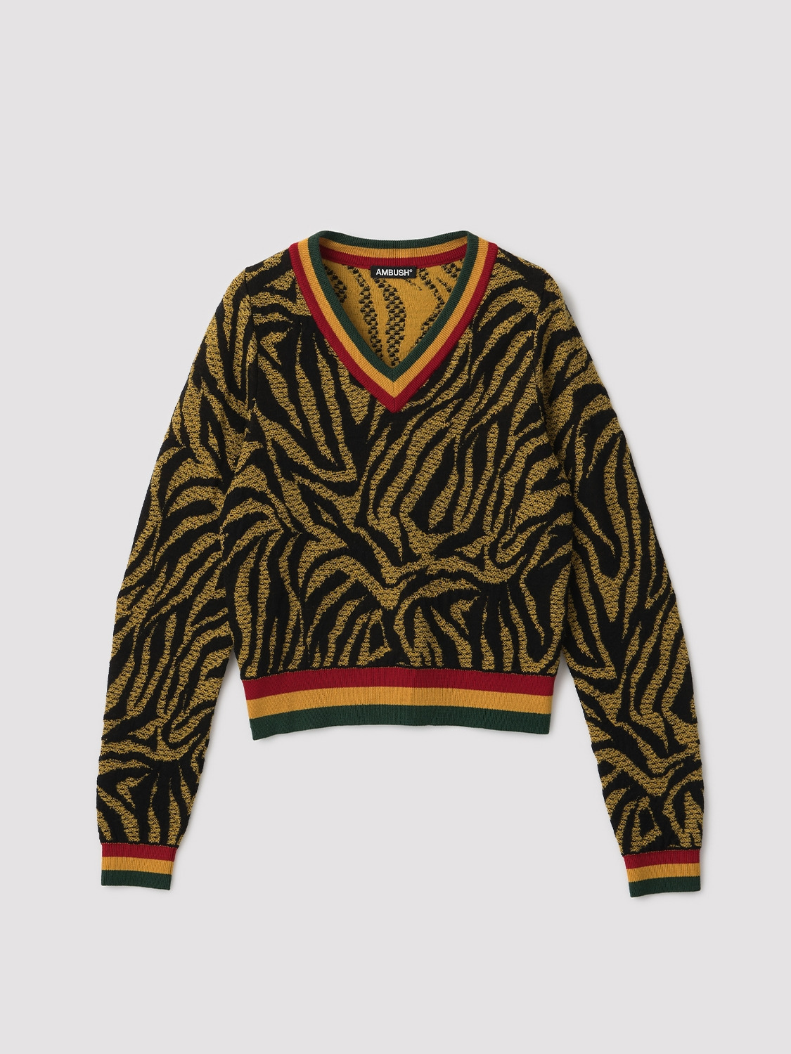 ZEBRA PATTERN KNIT SWEATER 詳細画像 Yellow 1