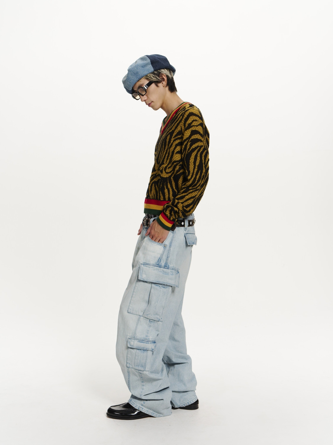 ZEBRA PATTERN KNIT SWEATER 詳細画像 Yellow 9