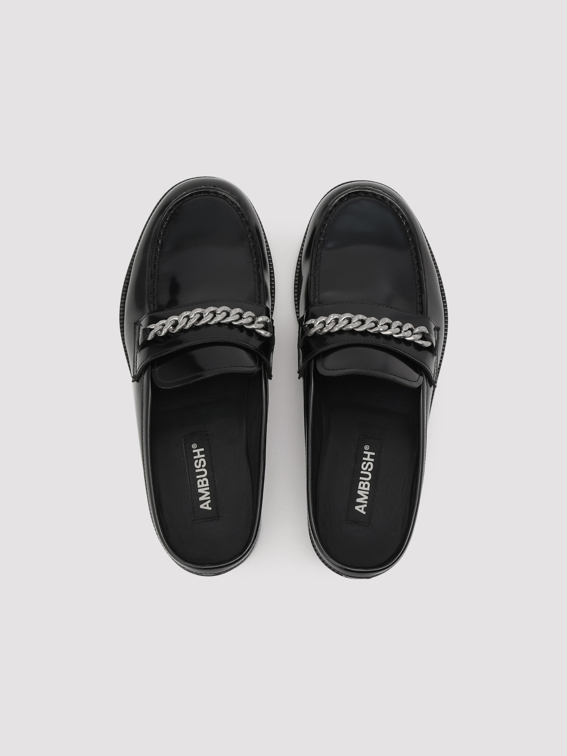 LEATHER SLIP-ON LOAFERS 詳細画像 Black 2