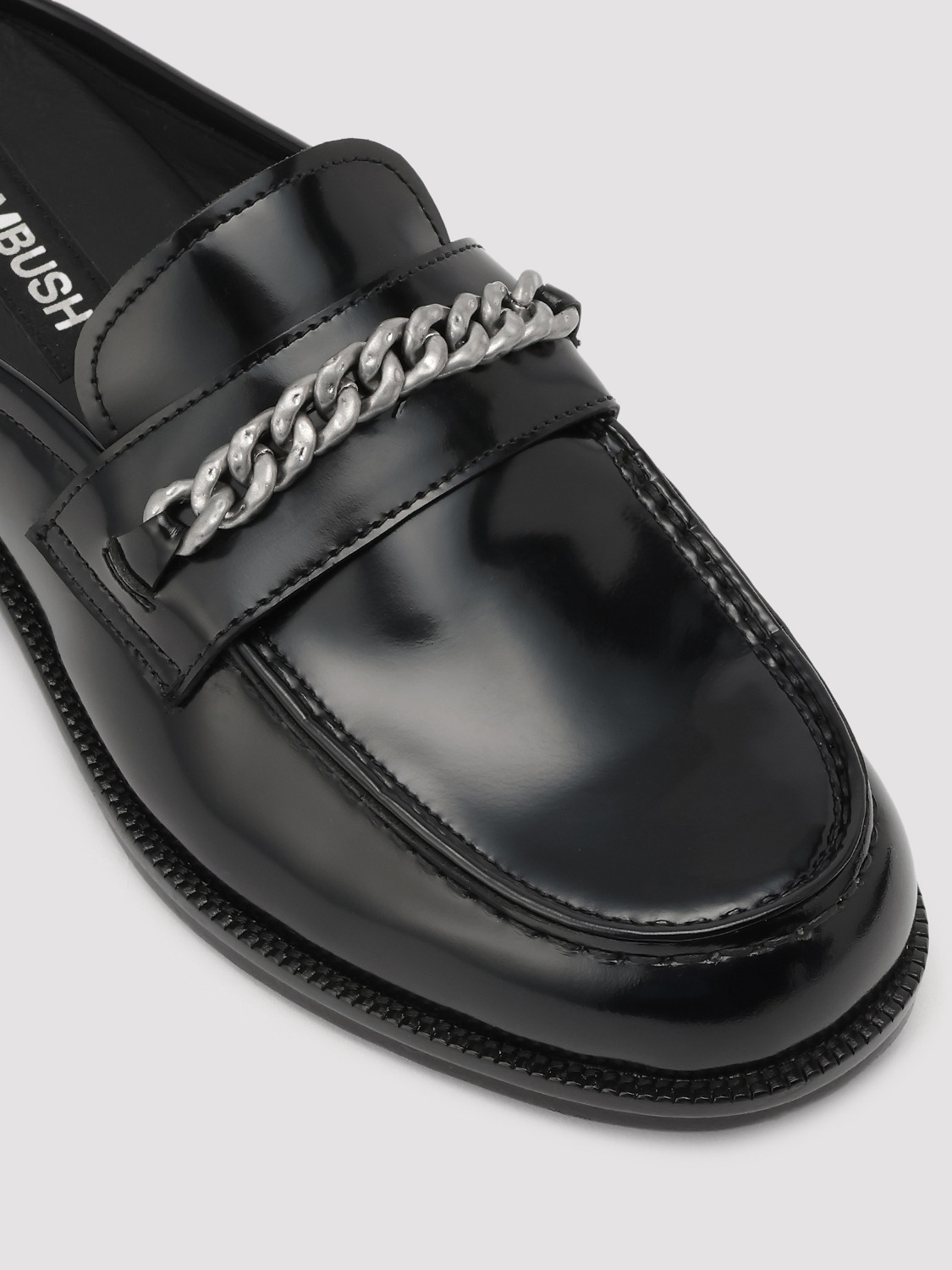 LEATHER SLIP-ON LOAFERS 詳細画像 Black 5