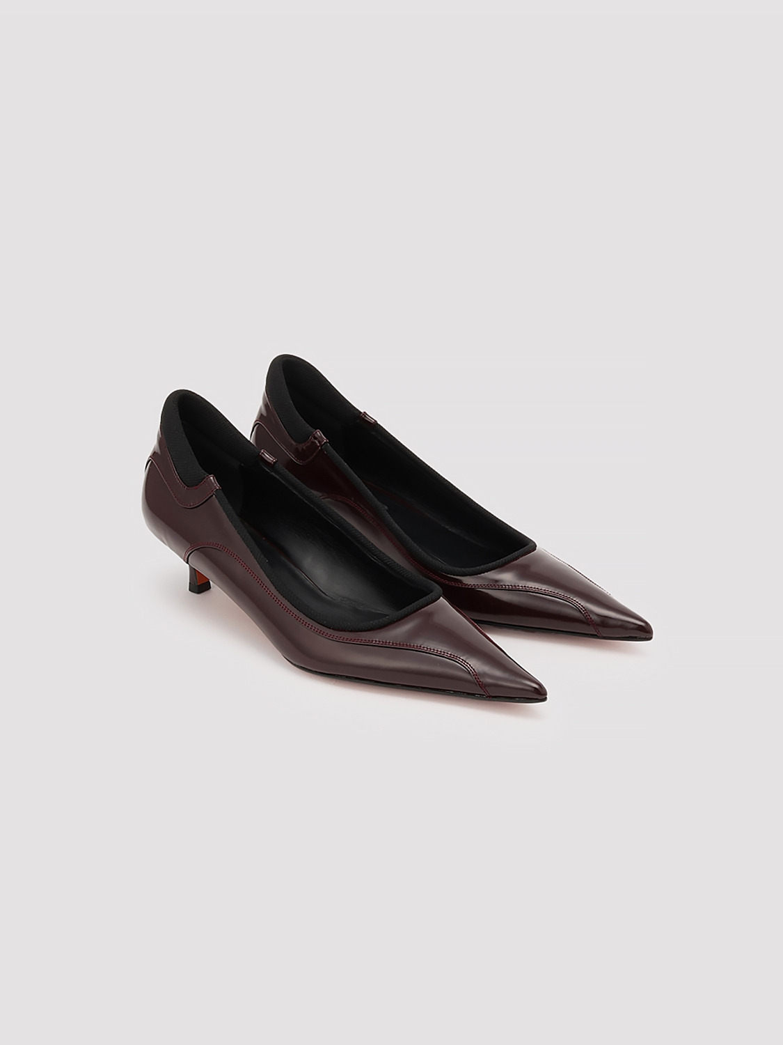 KITTEN HEEL MULES 詳細画像 Burgundy 1