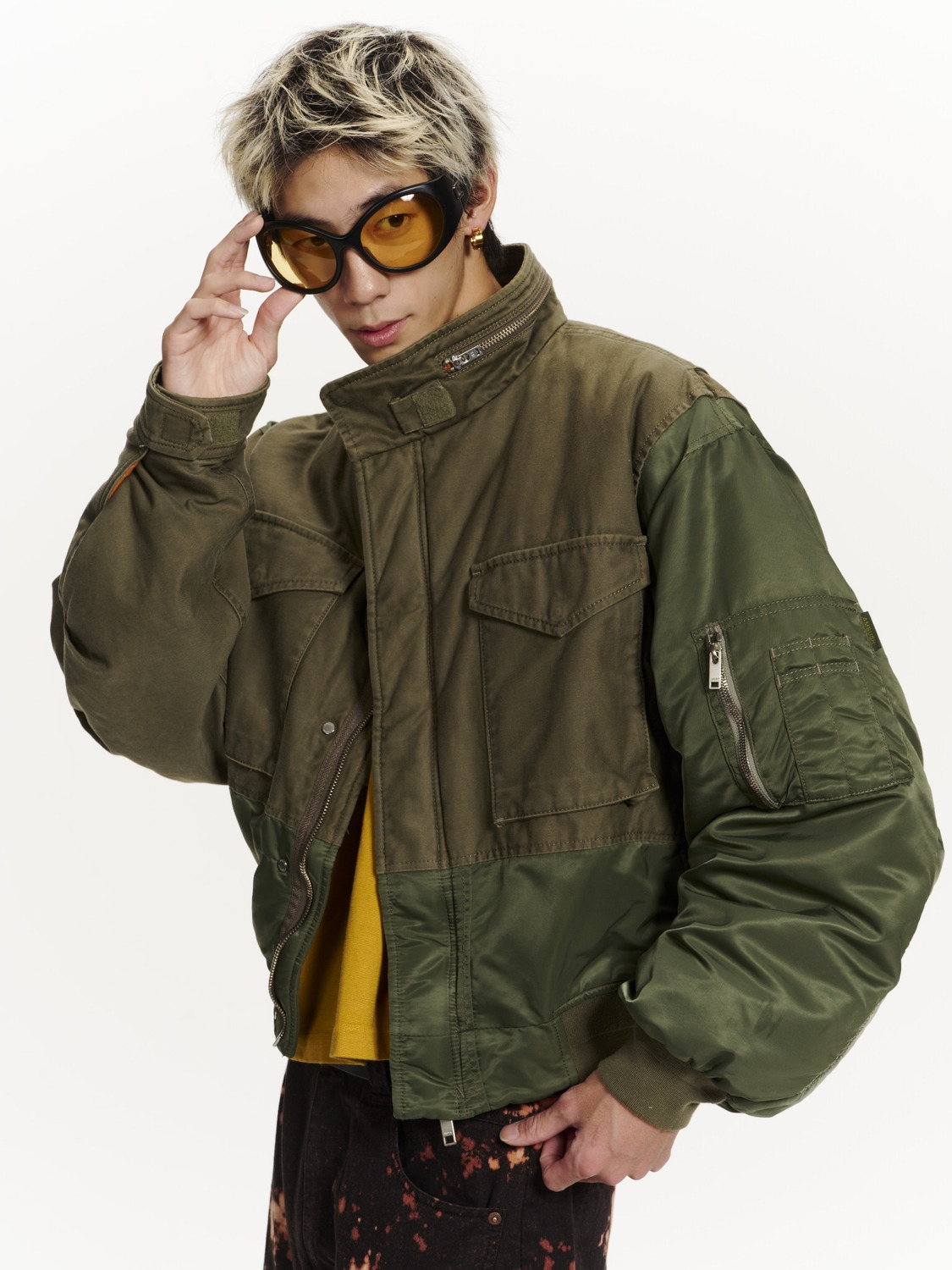HYBRID BOMBER JACKET 詳細画像 Khaki 6