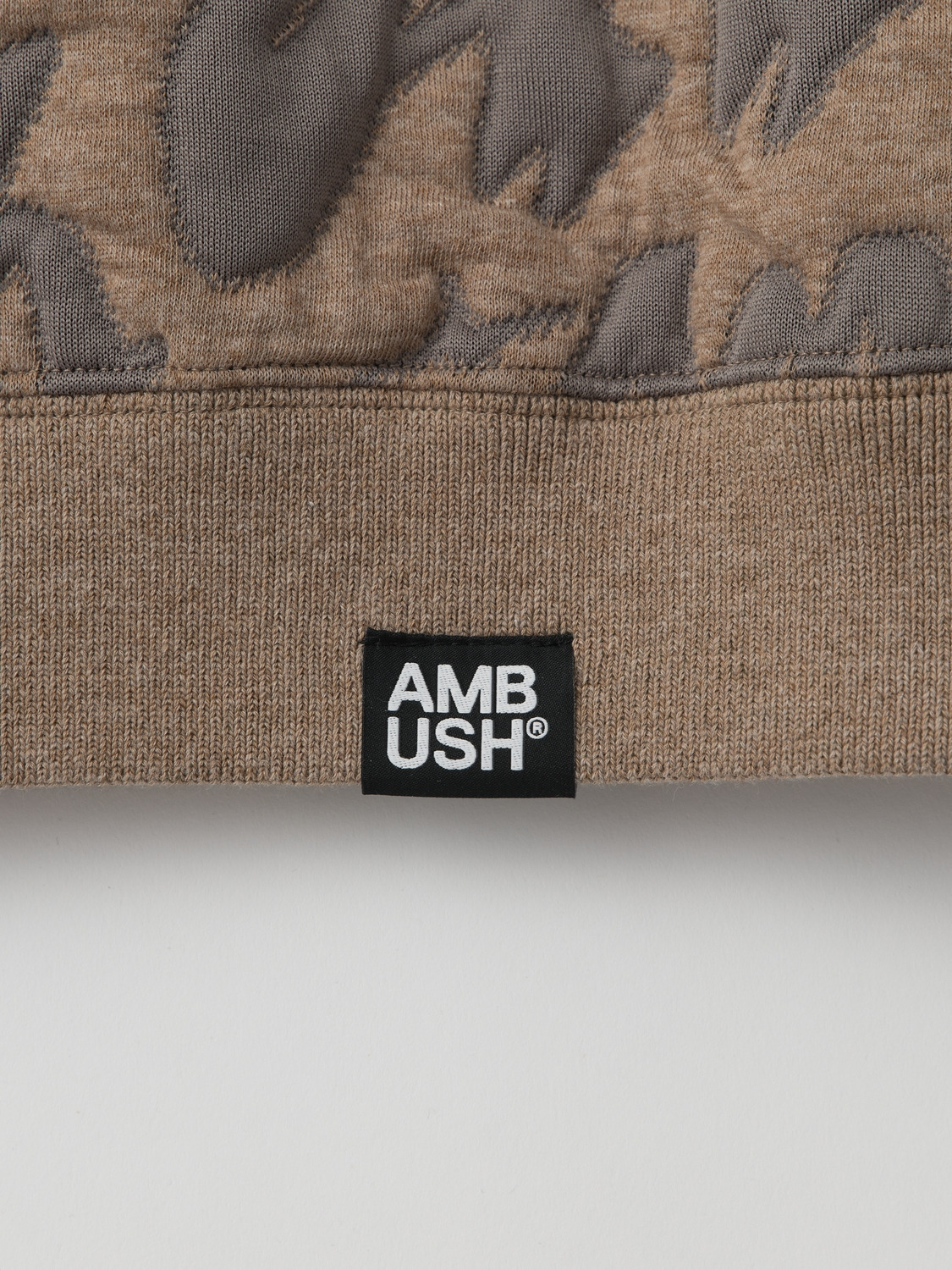 STICKERS LOGO JACQUARD CREW NECK 詳細画像 Taupe 3