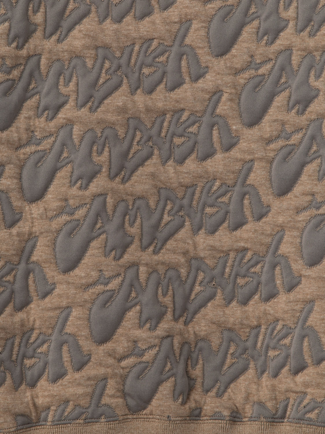 STICKERS LOGO JACQUARD CREW NECK 詳細画像 Taupe 4