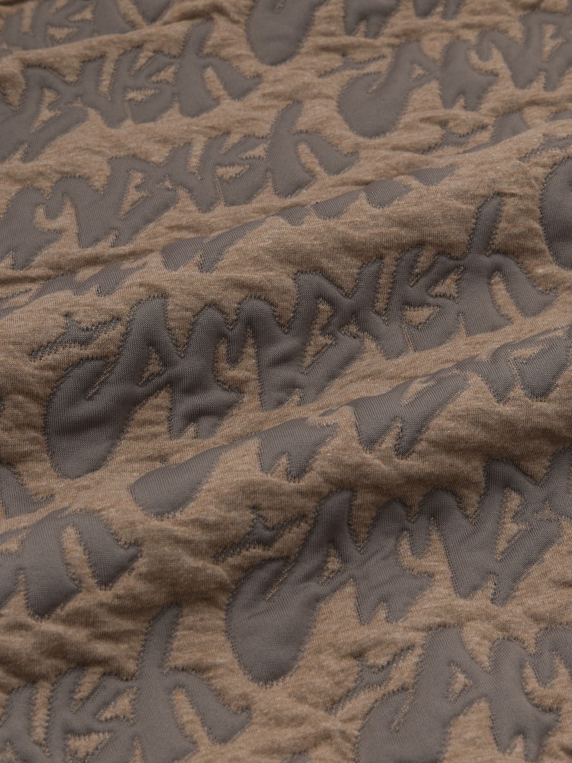 STICKERS LOGO JACQUARD CREW NECK 詳細画像 Taupe 5