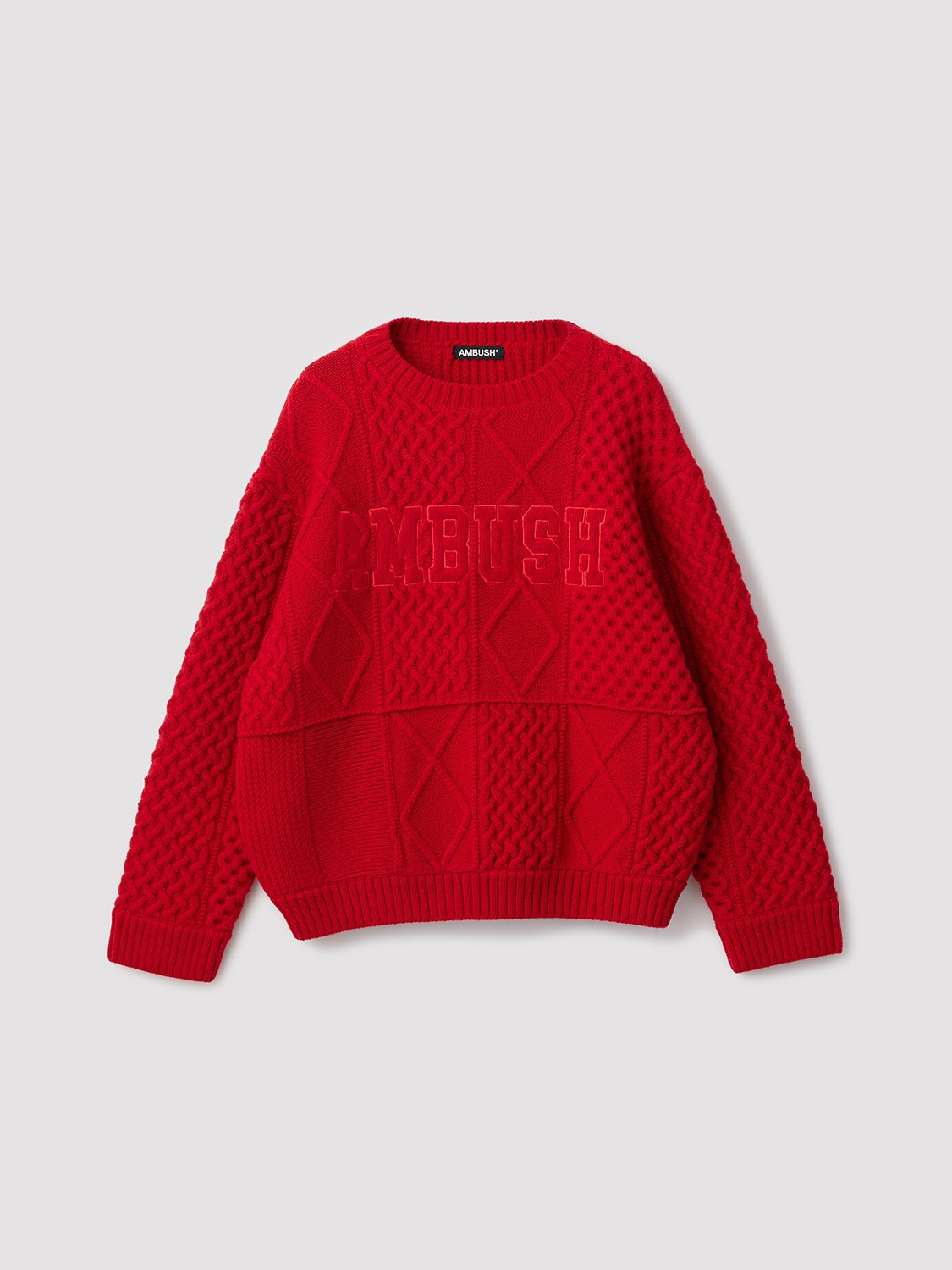 LOGO CABLE CREWKNIT 詳細画像 Red 1